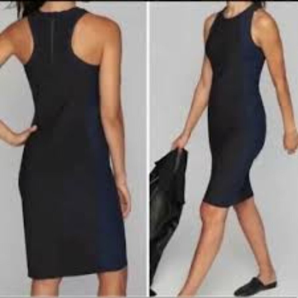 ✅ Athleta‎ Stellar En Route Navy Scuba Dress Size X-LARGE